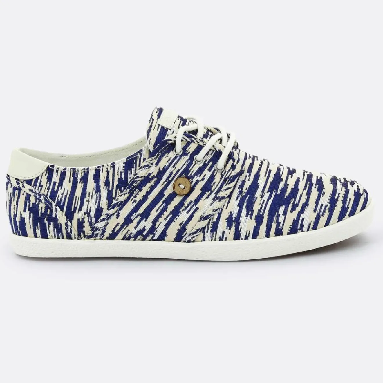 Femme Faguo Tennis Cypress imprimées blanc/bleu foncé