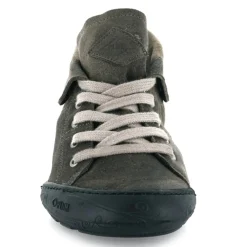 Online Palladium Tennis montantes en Velours de Cuir gris foncé