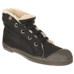 Hot Bensimon Tennis montantes Mid Fourrées lacets grises