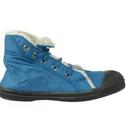 Online Bensimon Tennis montantes Mid Fourrées lacets turquoise