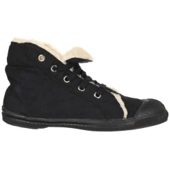 Bensimon Tennis montantes Mid Fourrées lacets marine