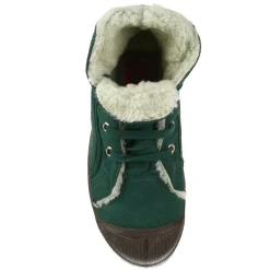 Enfant Bensimon Tennis montantes Mid Fourrées lacets vertes
