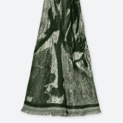 Femme Petrusse Étole 100% Soie Leandre verte - 70x190 cm