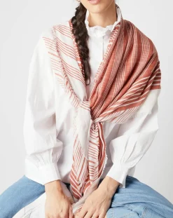 Femme Galeries Lafayette Étole Bobby rose - 130x100 cm