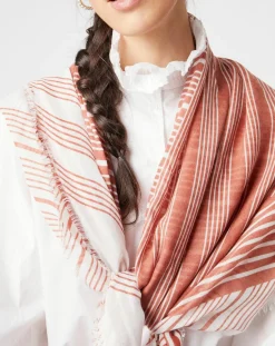 Femme Galeries Lafayette Étole Bobby rose - 130x100 cm