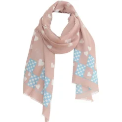 Clearance Petrusse Étole Coeur en Coton beige - 60x200 cm