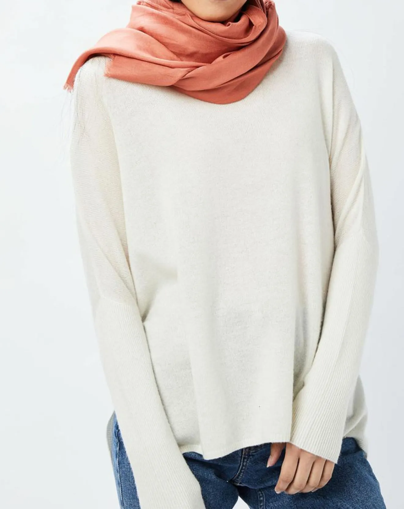 Online Galeries Lafayette Étole Ecovero Af Swaggy F orange - 180x65 cm