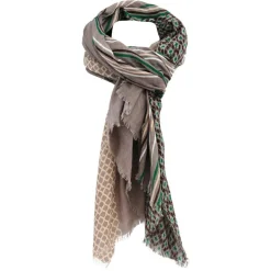 Femme Petrusse Étole en Coton Borneo terre - 100x200 cm