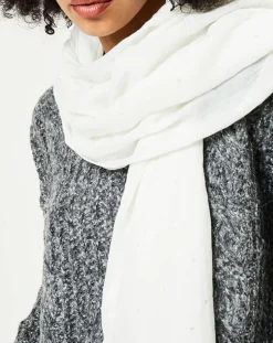 Discount Galeries Lafayette Étole Foil écrue - 180x87 cm