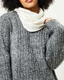 Clearance Galeries Lafayette Étole Lurex Sarah écrue - 184x77 cm