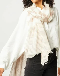 Discount Petrusse Étole Nino en Coton beige - 75x200 cm