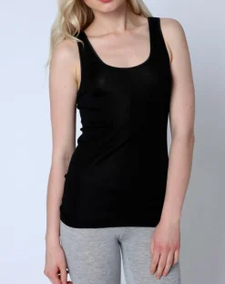 Femme Mare Top 100% Coton noir