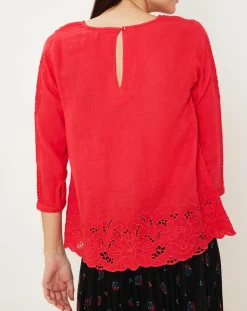 Femme Louizon Top ajouré Aquarius fuschia