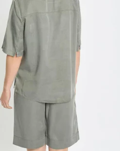 Discount Marc O'Polo Top ample en Lyocell fluide kaki grisé