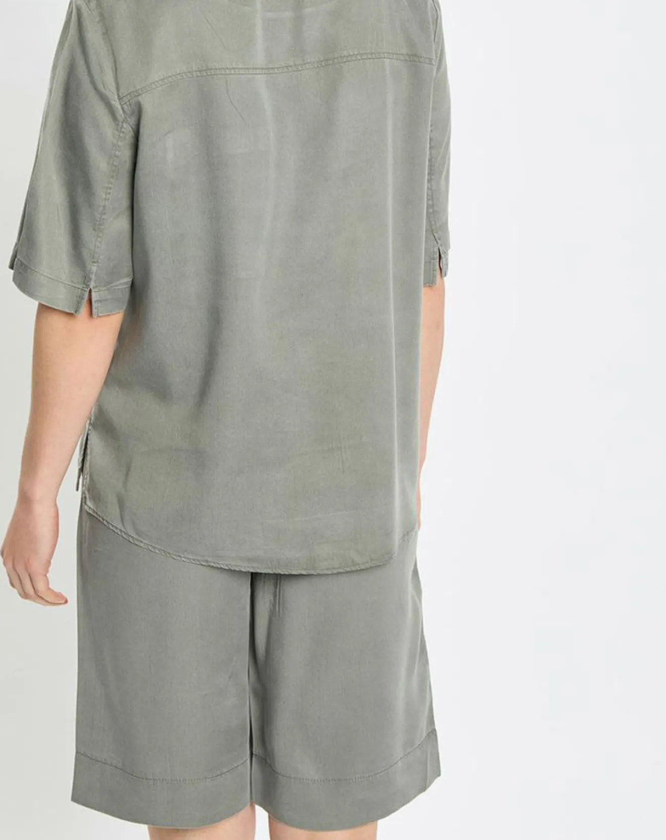 Discount Marc O'Polo Top ample en Lyocell fluide kaki grisé