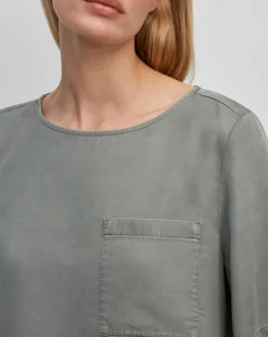 Discount Marc O'Polo Top ample en Lyocell fluide kaki grisé