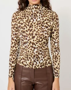 Sale Manoush Top Basic imprimé léopard