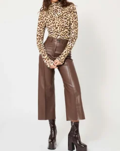 Sale Manoush Top Basic imprimé léopard