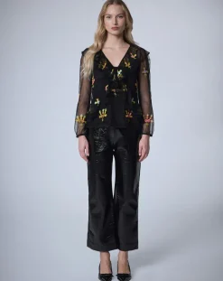 New Manoush Top Bloom Romance noir