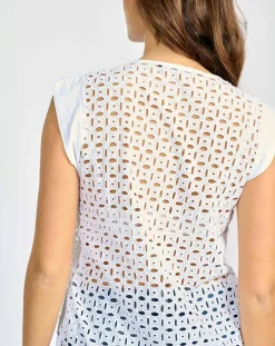 Femme Lauren Vidal Top Bobbie blanc