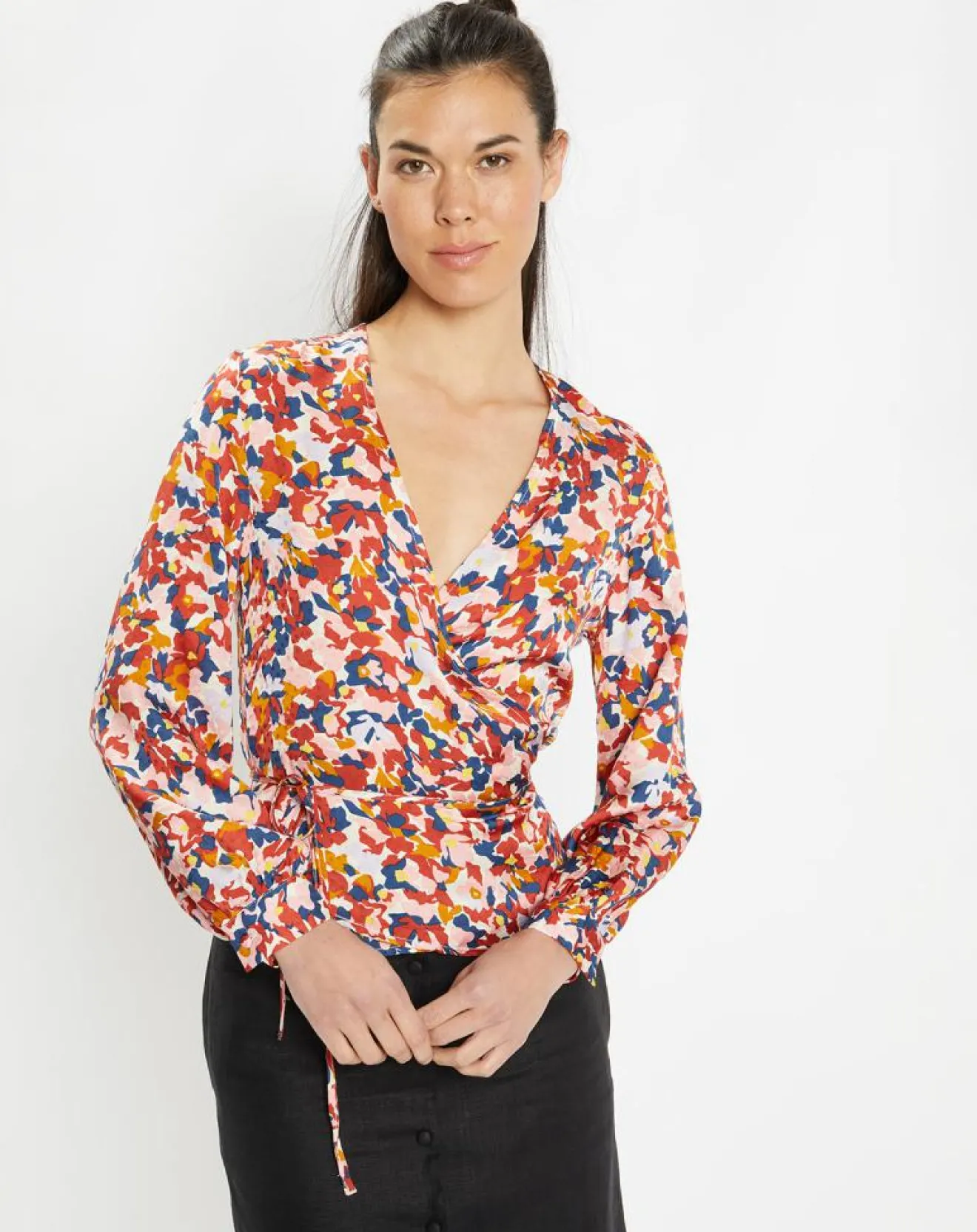 Femme Galeries Lafayette Top Cache-cœur Caprice imprimé multicolore