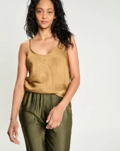 Femme Lauren Vidal Top Cindy havane