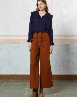 Best See u Soon Top en Coton & Lin Inaya violet