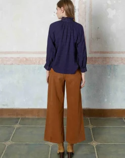 Femme See u Soon Top en Coton & Lin Sarra violet