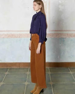 Femme See u Soon Top en Coton & Lin Sarra violet