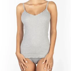 Femme Mare Top en coton gris