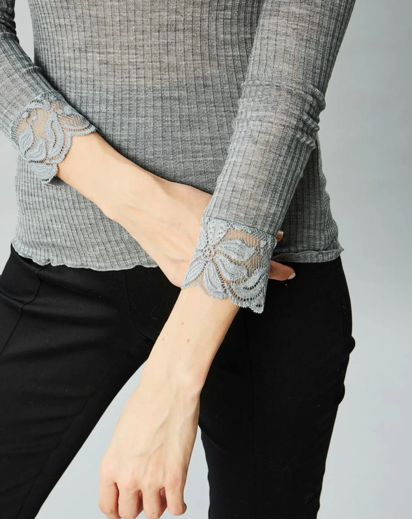 Discount Mare Top en Laine mélangée gris