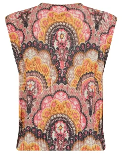 Outlet Manoush Top en maille Fall Torsade imprimé rose/multicolore