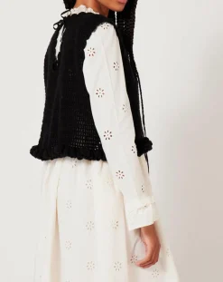 Sale Manoush Top en maille Twiggy noir