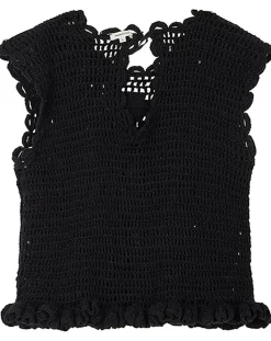 Sale Manoush Top en maille Twiggy noir