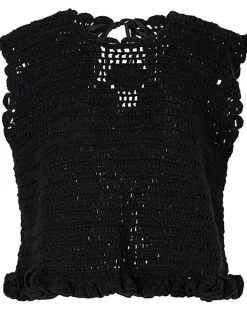 Sale Manoush Top en maille Twiggy noir