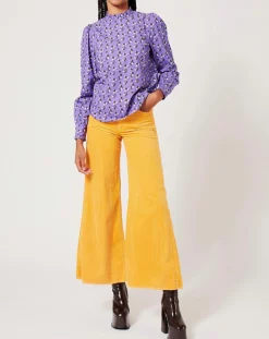 Femme Manoush Top Fall Winter Mix imprimé violet