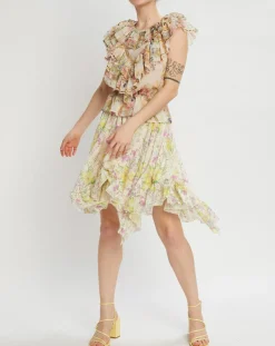 Femme Manoush Top Gipsy volanté écru/multicolore