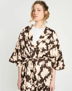 Zapa Top Kimono fluide Vieran chocolat