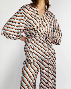 Femme Zapa Top Kimono fluide Vieran imprimé multicolore