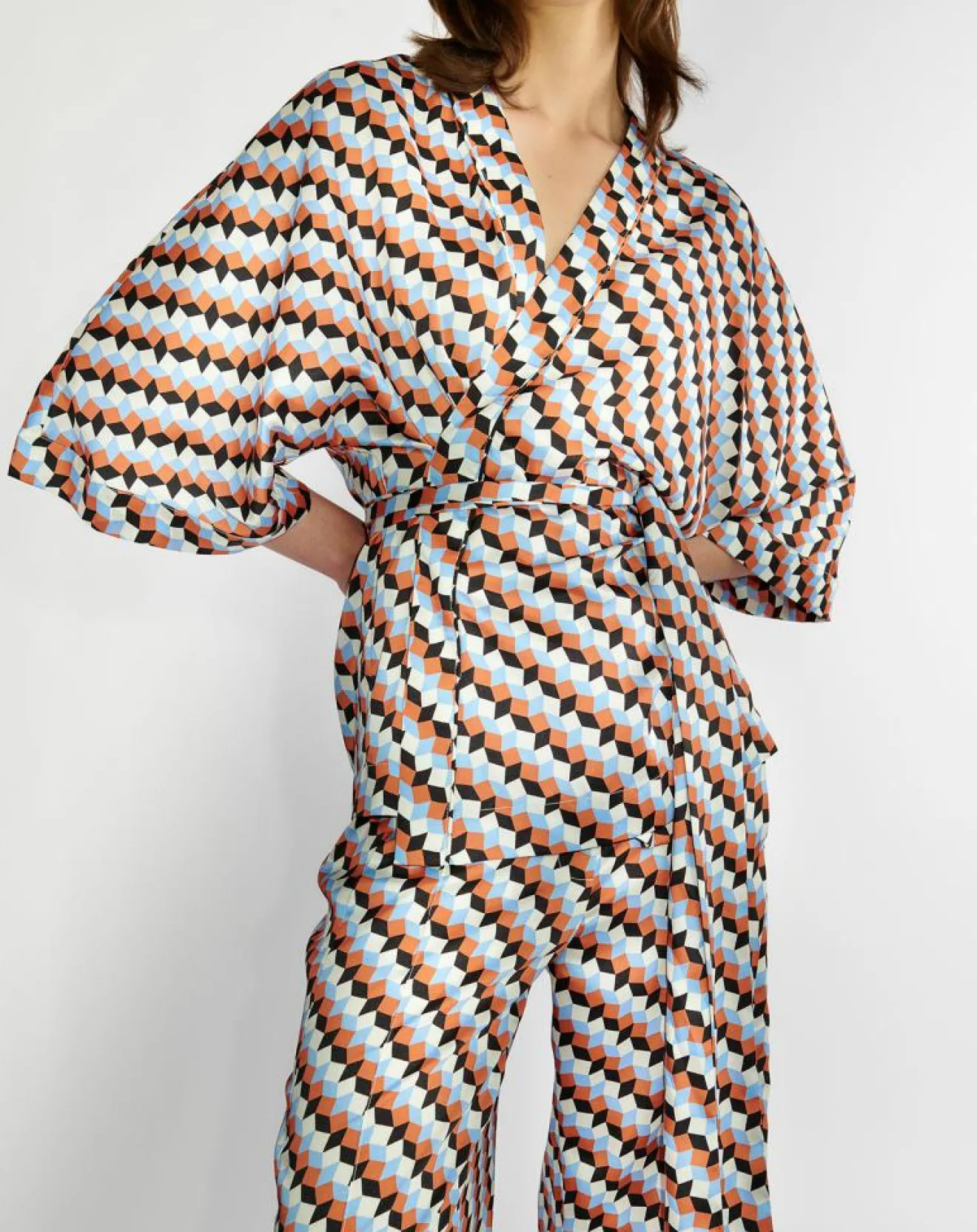 Femme Zapa Top Kimono fluide Vieran imprimé multicolore