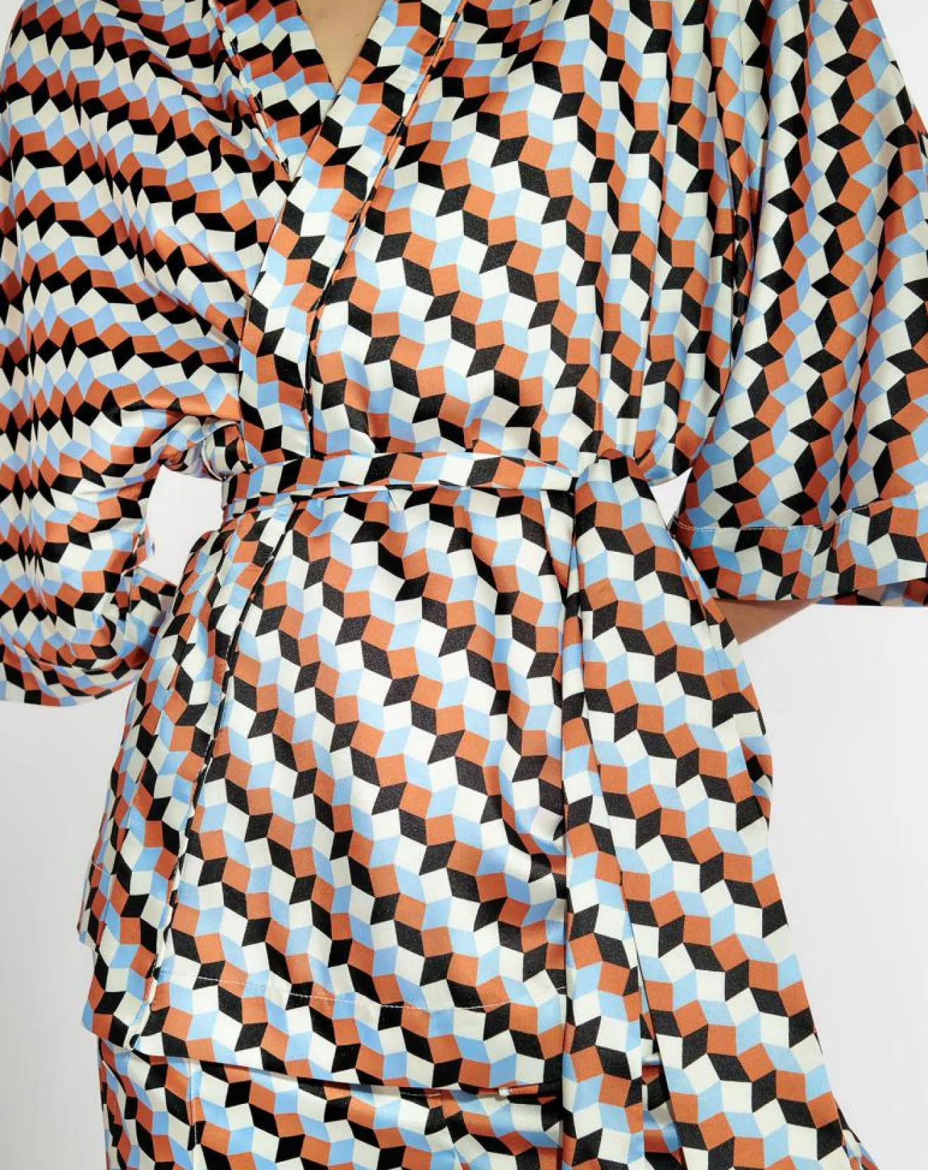 Femme Zapa Top Kimono fluide Vieran imprimé multicolore