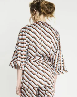 Femme Zapa Top Kimono fluide Vieran imprimé multicolore