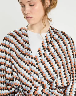 Femme Zapa Top Kimono fluide Vieran imprimé multicolore