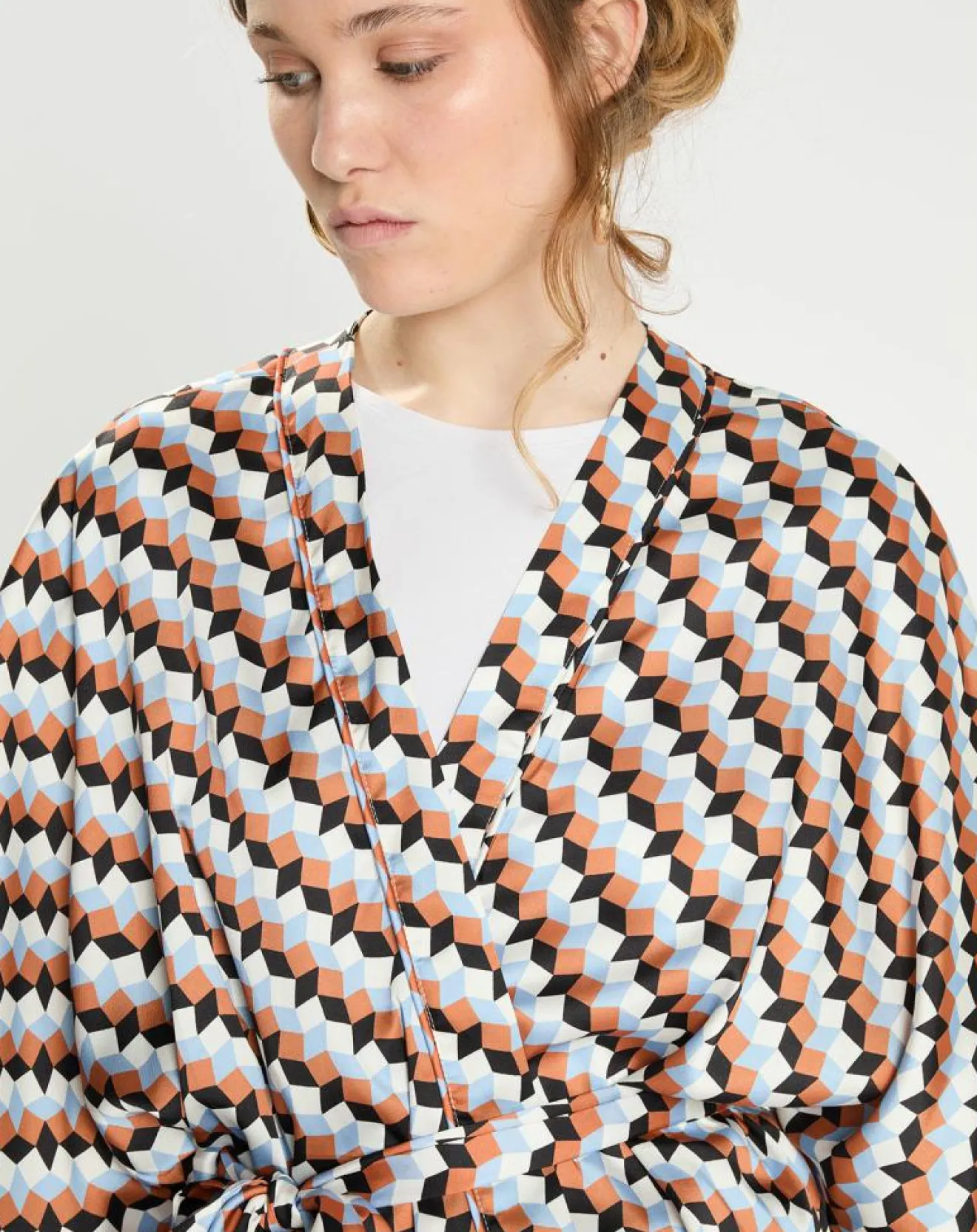 Femme Zapa Top Kimono fluide Vieran imprimé multicolore