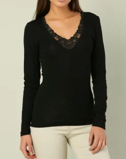 Mare Top Laine & Soie noir