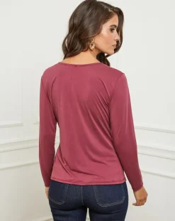 Femme L'Armoire de Suzette Top Lena bordeaux