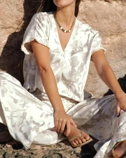 Lauren Vidal Top Luna écru