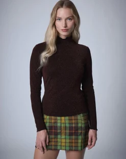 Femme Manoush Top Lurex chocolat