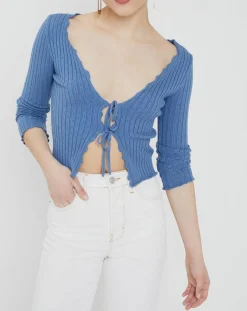 Femme BDG by Urban Outfitters Top noori tie bleu