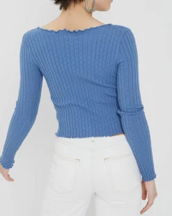 Femme BDG by Urban Outfitters Top noori tie bleu